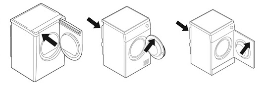 Encuentra la placa de caracteristicas de tu lavadora AEG