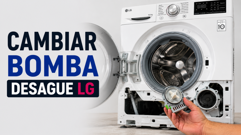 Cómo cambiar la bomba de desague de una lavadora LG (error OE) paso a paso