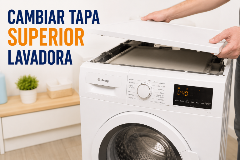Cómo cambiar la tapa de la lavadora rota o hundida (tapa encimera)
