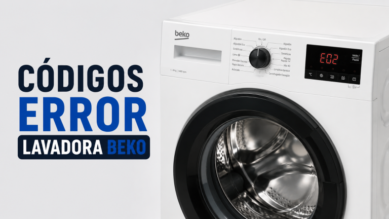 Códigos de error de la lavadora Beko: significado y solución (E1-E87)
