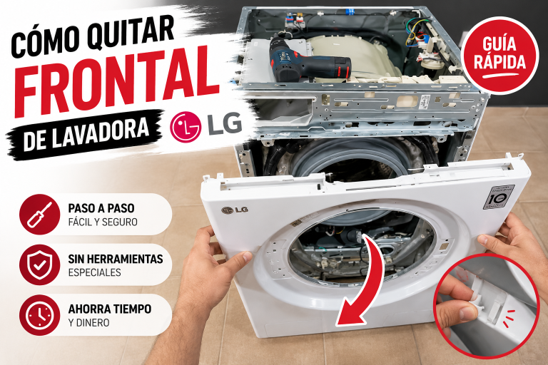Cómo quitar el frontal de una lavadora LG paso a paso