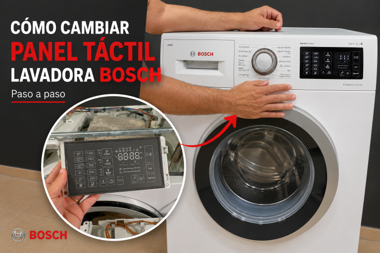 ¿El panel táctil de tu lavadora Bosch no responde? Así se cambia