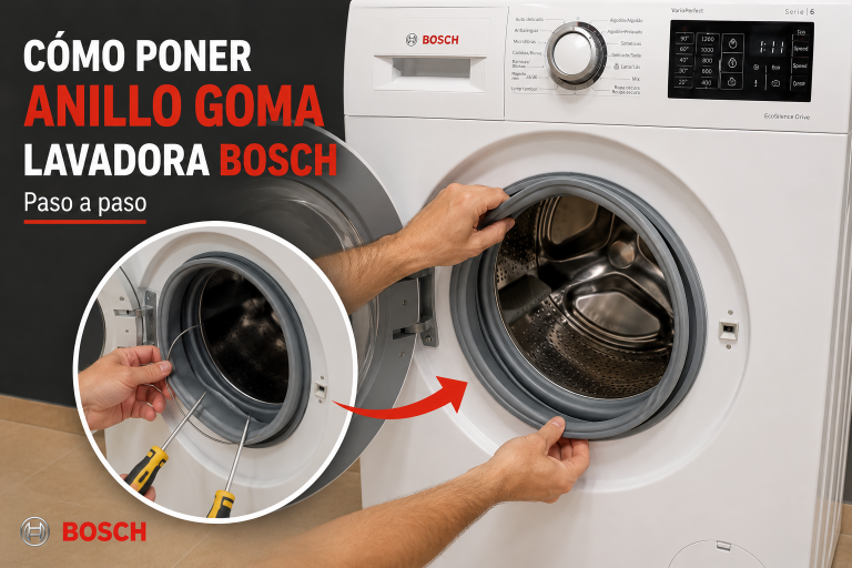 Cómo poner el anillo de la goma de una lavadora Bosch sin romperla