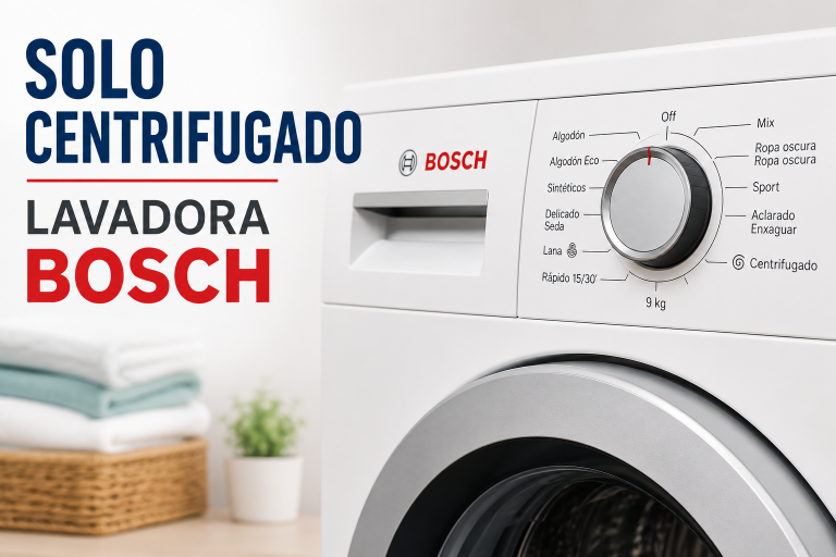 Como poner solo el centrifugado en una lavadora Bosch sin que meta agua