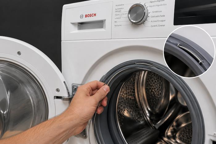 Cómo poner el anillo de la goma de una lavadora Bosch sin romperla