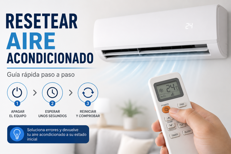 Cómo resetear o reiniciar un aire acondicionado paso a paso