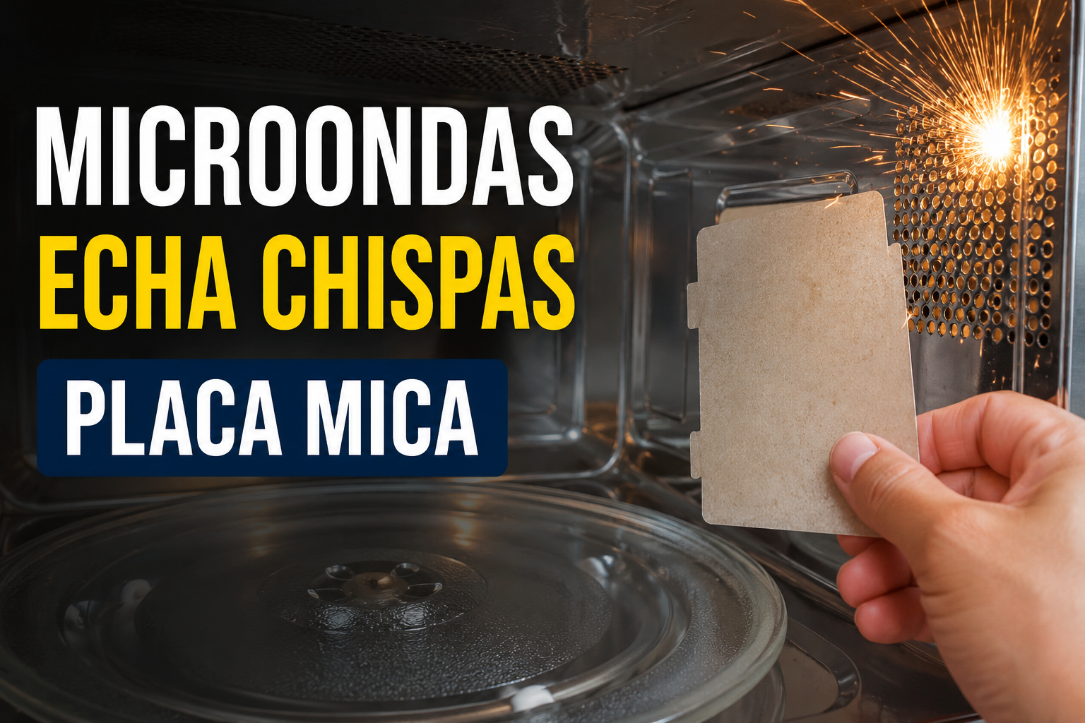 El microondas echa chispas: como cambiar la placa de mica