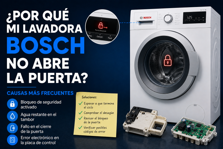 Lavadora Bosch no abre la puerta: 4 causas y como abrirla