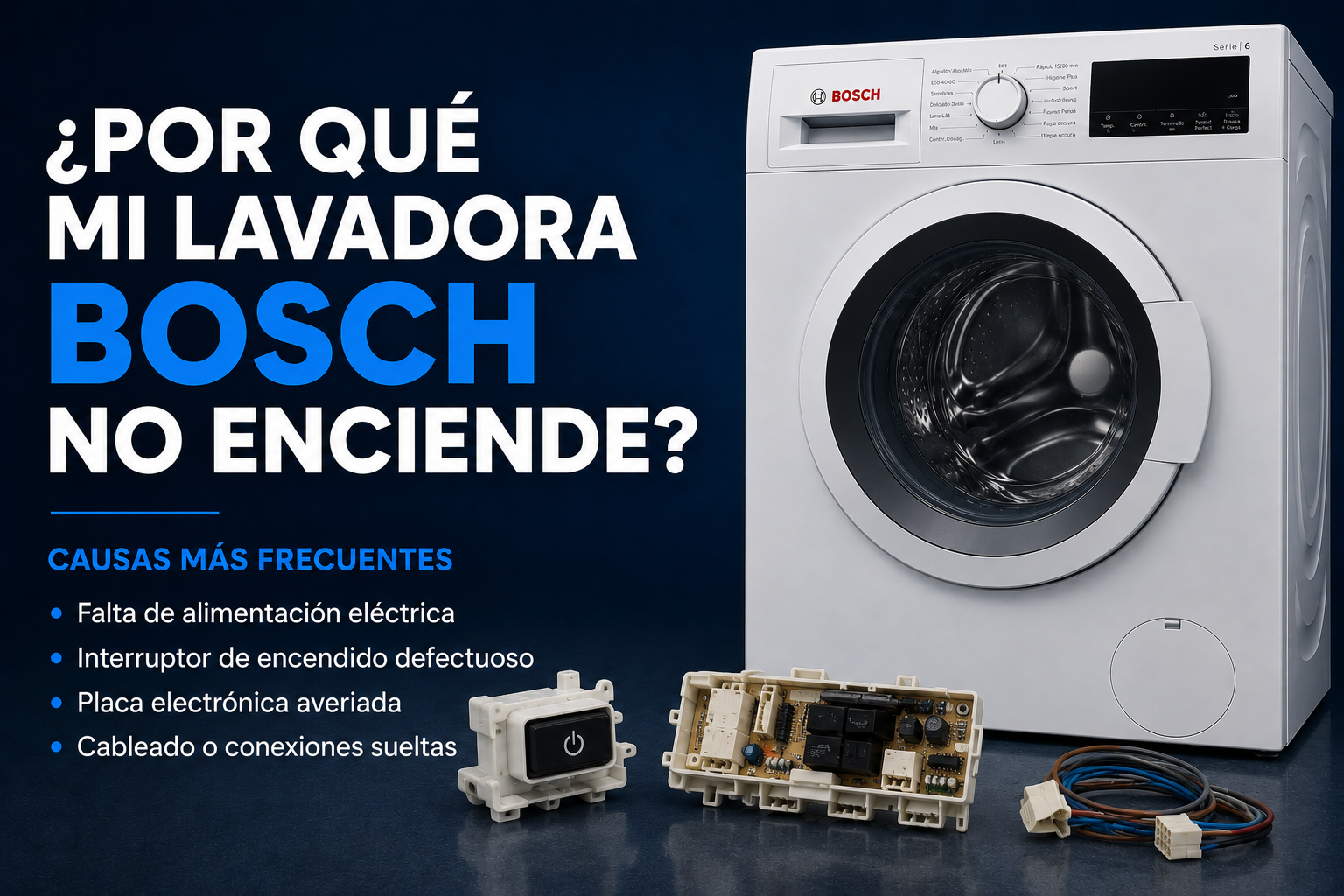 Por que mi lavadora Bosch no enciende