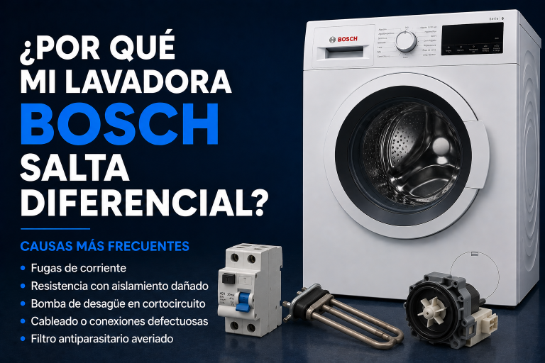 Lavadora Bosch salta el diferencial: 4 causas y solucion