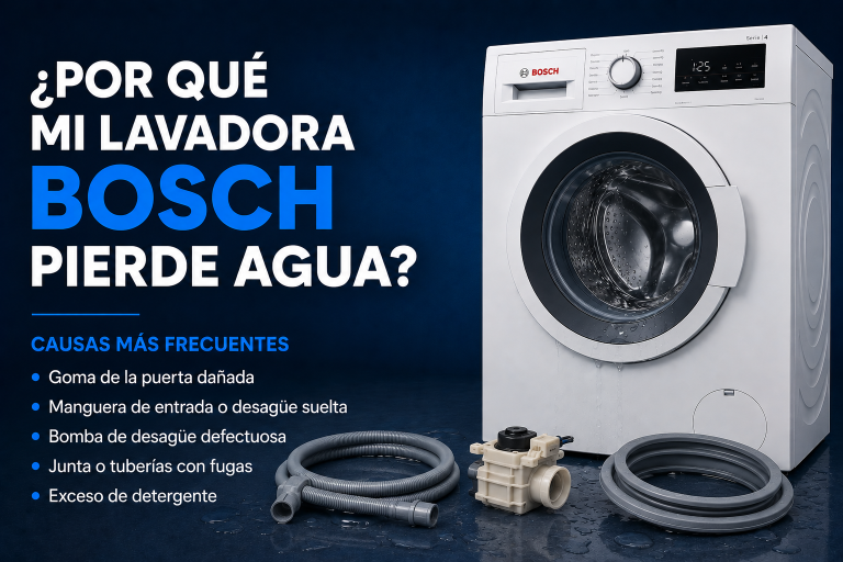 ¿Por que tu lavadora Bosch pierde agua? 4 causas y solucion
