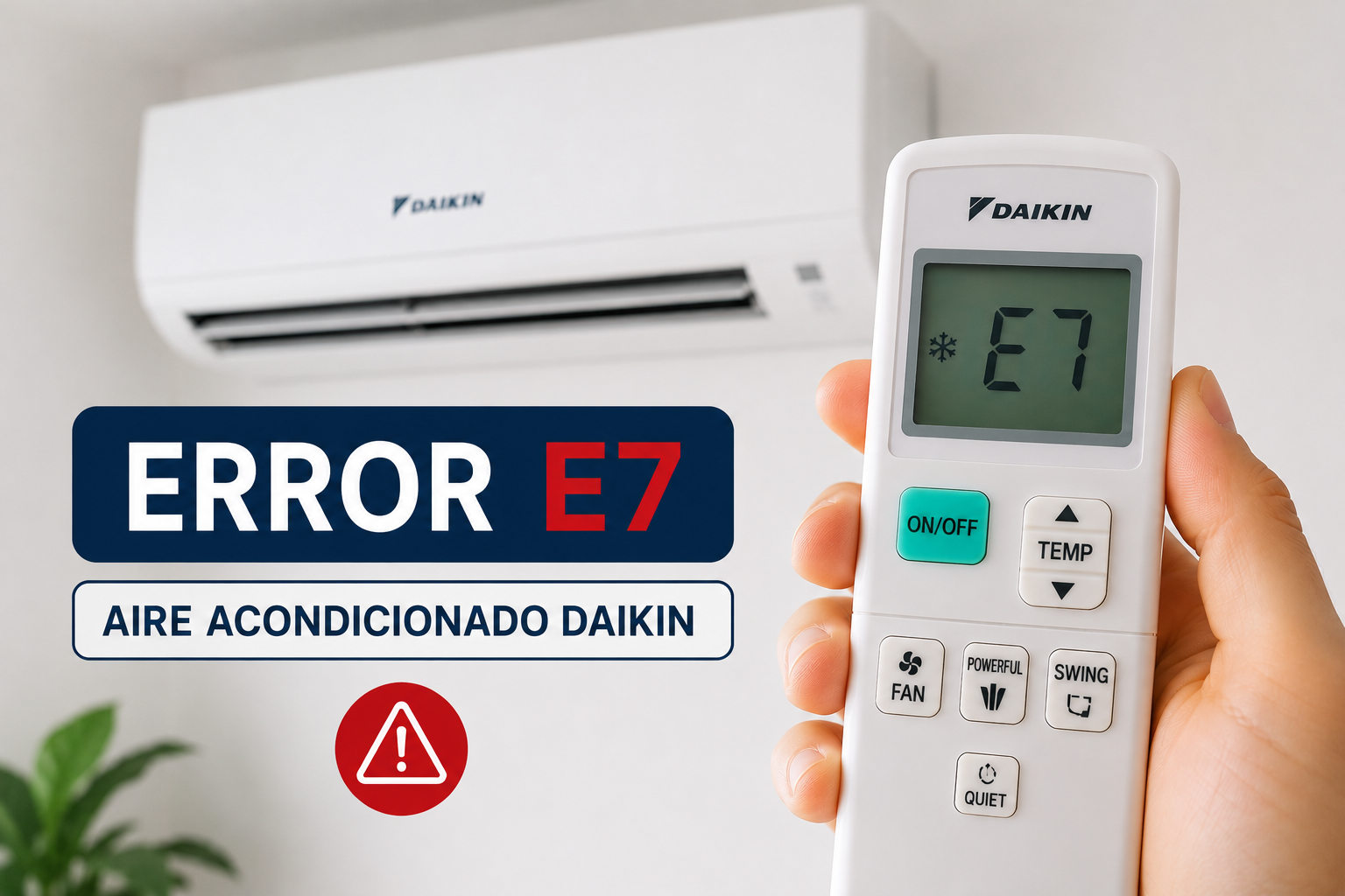 Error E7 en aire acondicionado Daikin
