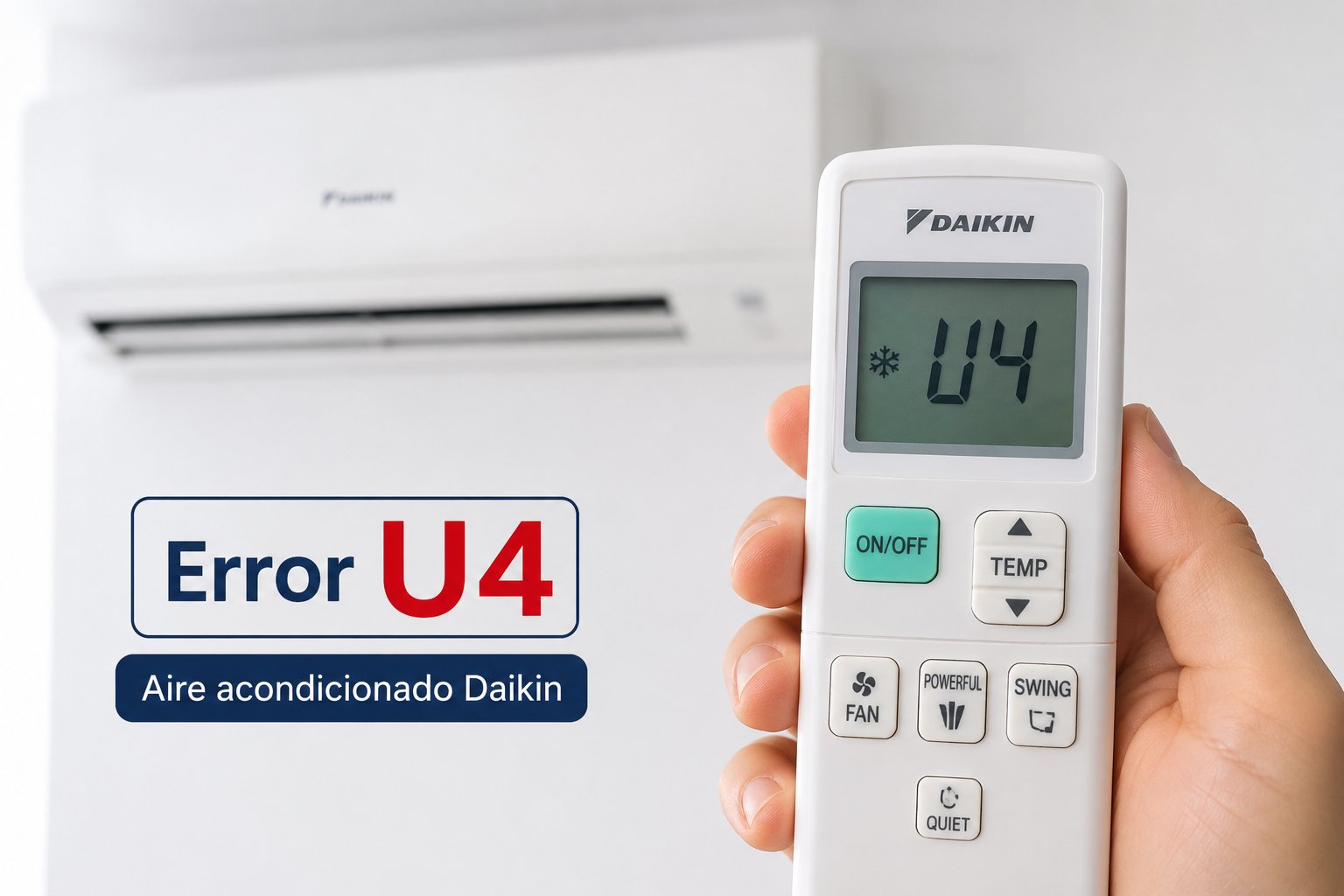 Error U4 en aire acondicionado Daikin