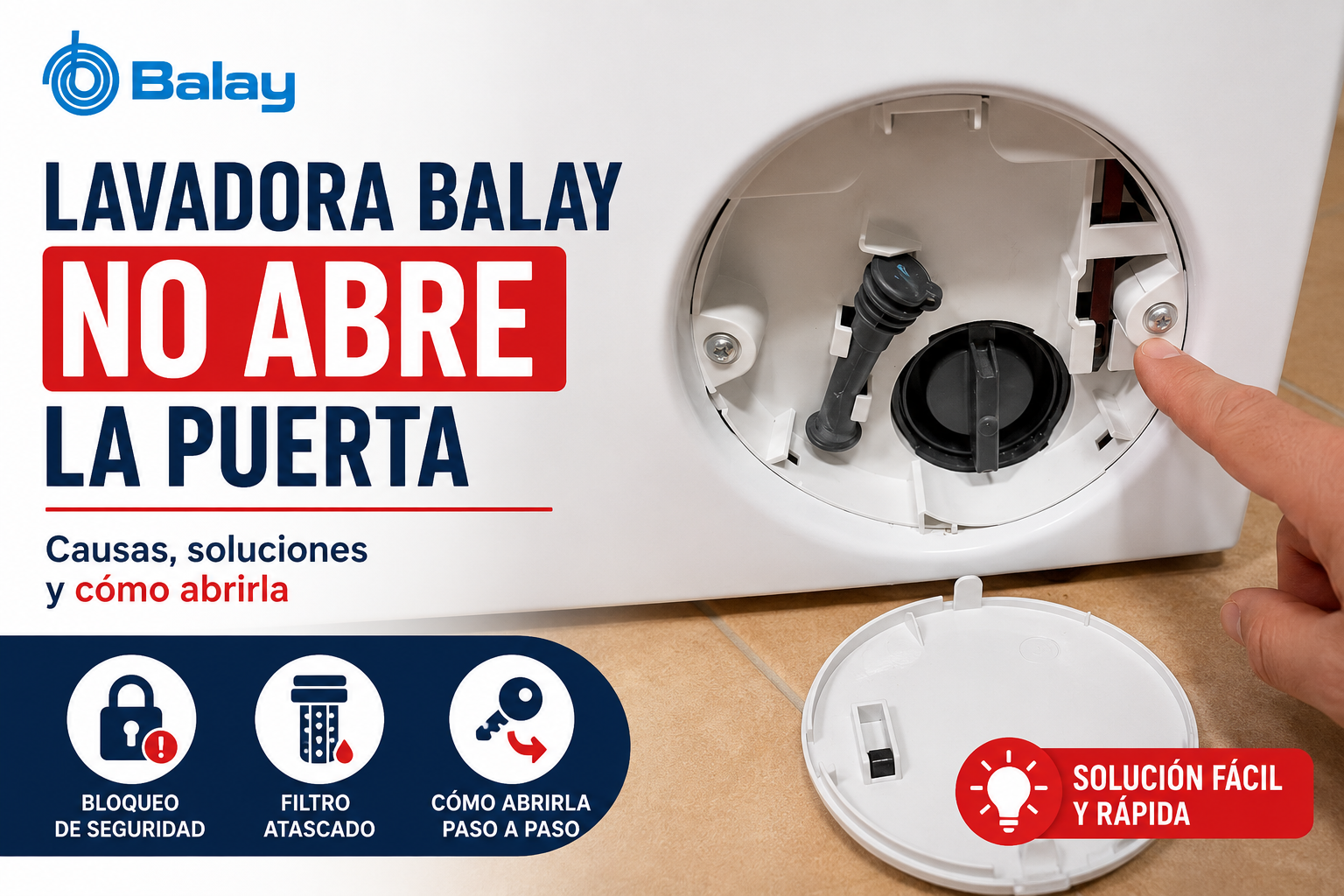Lavadora Balay no abre la puerta