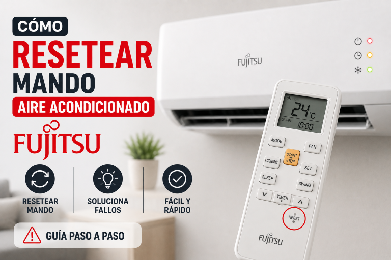 Cómo resetear mando de aire acondicionado Fujitsu